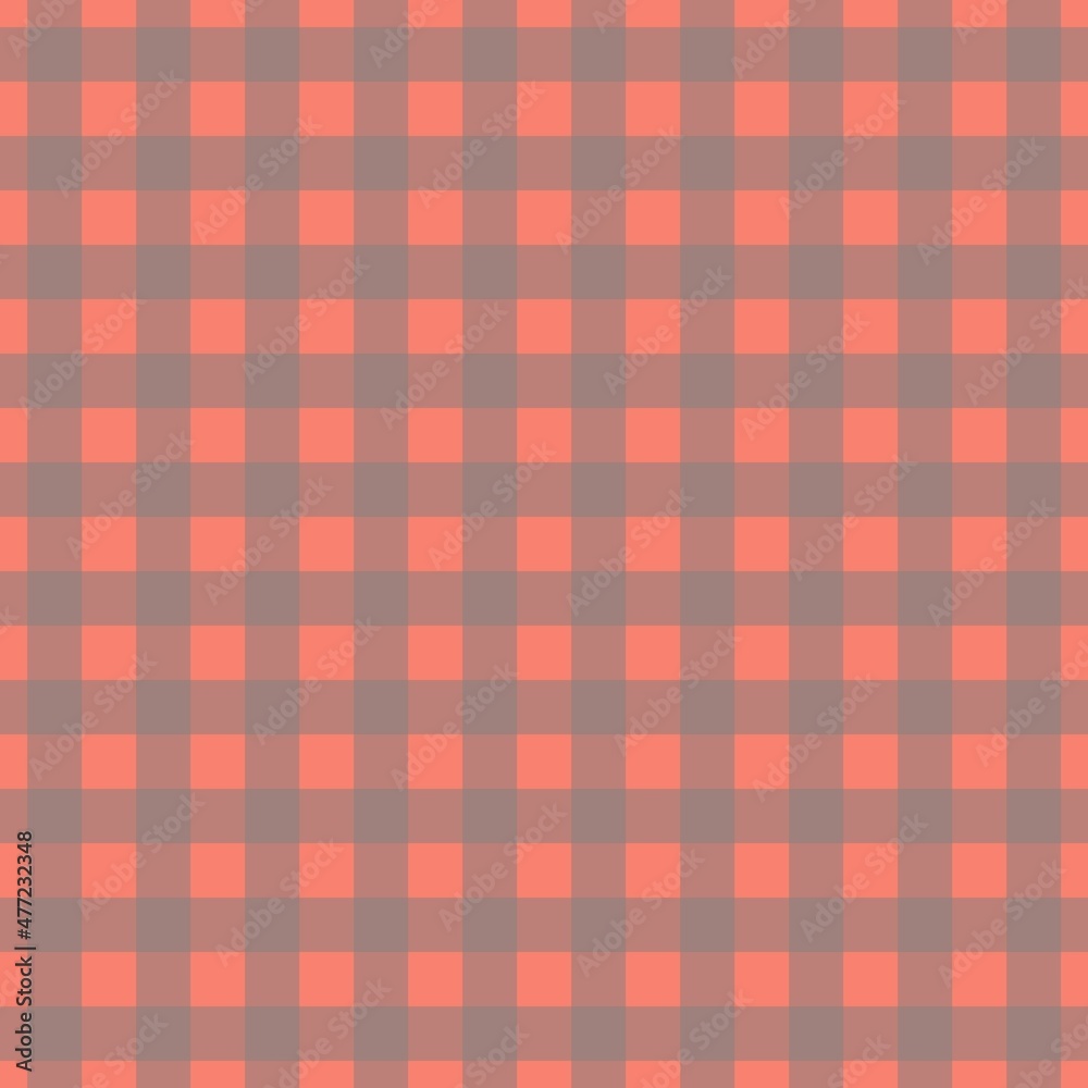 Obraz premium Plaid pattern. Salmon on Grey color. Tablecloth pattern. Texture. Seamless classic pattern background.