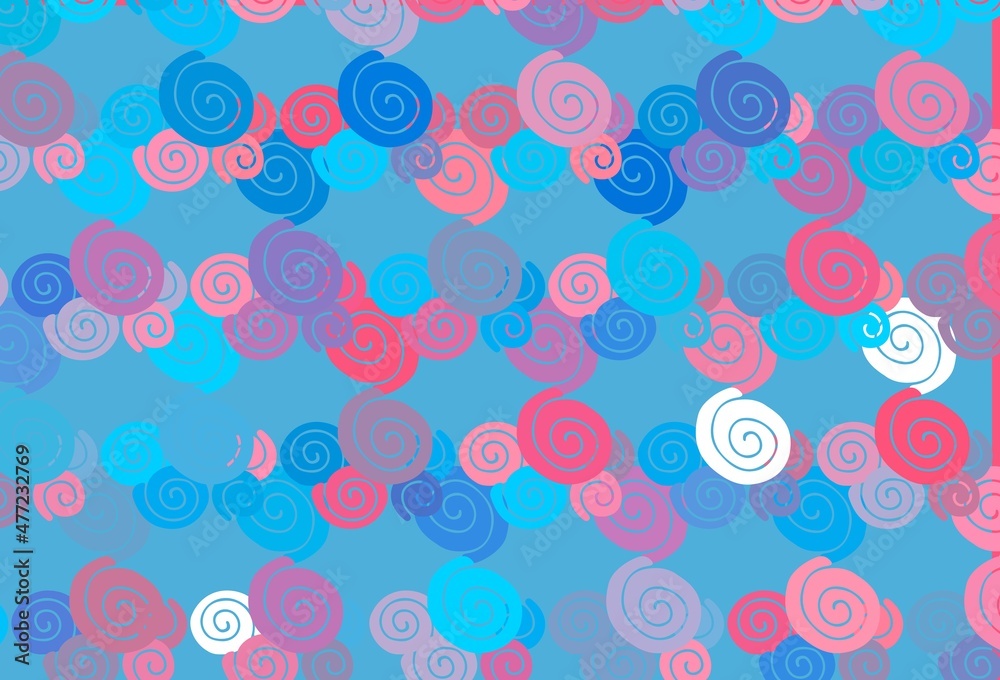 Light Blue, Red vector template with bubble shapes.