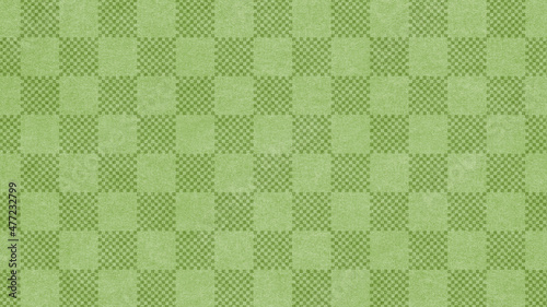 Japanese traditional pattern green background material © Michiru.K