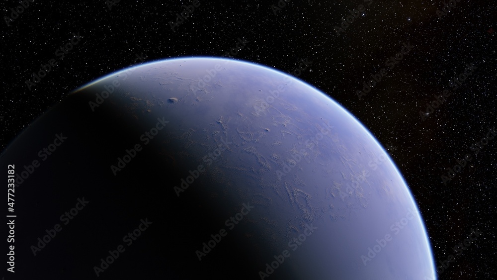 Planets and galaxy, science fiction wallpaper 3d render