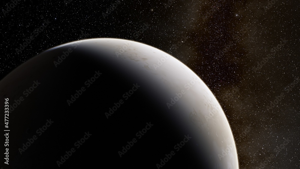 Planets and galaxy, science fiction wallpaper 3d render