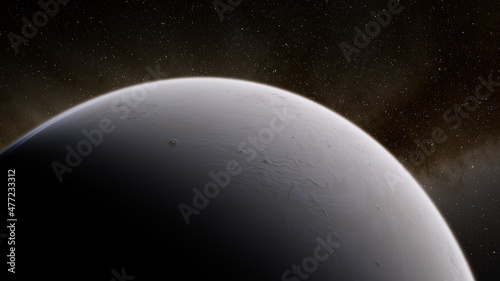 Planets and galaxy, science fiction wallpaper 3d render