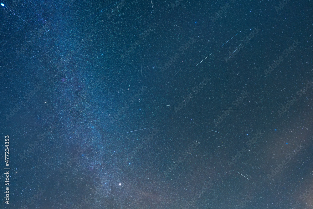 Geminids meteor shower, a series of meteor showers originating from asteroid Phaethon (3200 Phaethon). Geminids meteor shower, a series of meteor showers originating from asteroid Phaethon (3200 Phaethon).