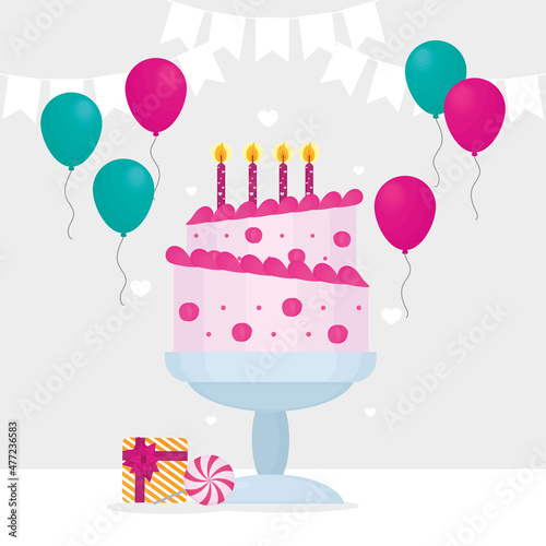 birthday cake poster