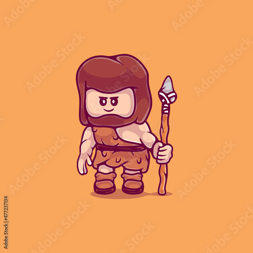 cute caveman illustration