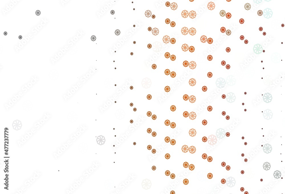 Light Orange vector pattern with christmas snowflakes. Light Orange vector pattern with christmas snowflakes.