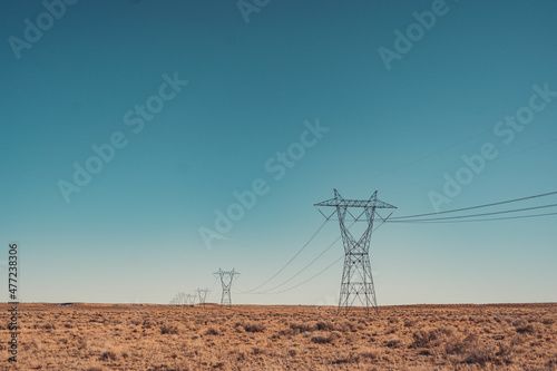 Powerlines in Desert