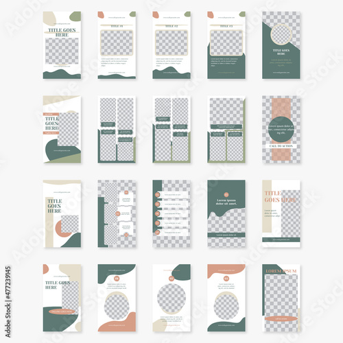 Set of editable social media templates for Instagram Reels, Instagram Stories, Social Media, Video Templates, Reels Cover design vector template ai