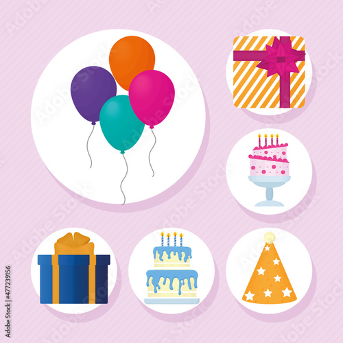 six birthday items