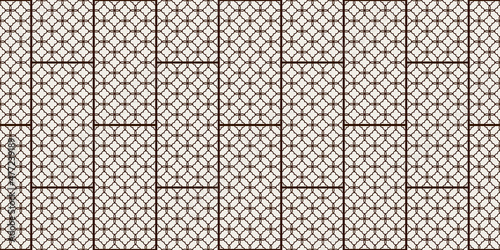 Chinese lattice window background. Seamless pattern. Vector. 中国の格子窓のパターン