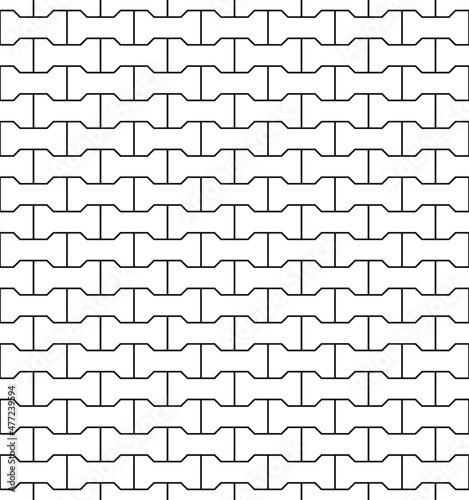 Interlocking paving block. Seamless regular floor texture in vector no.1