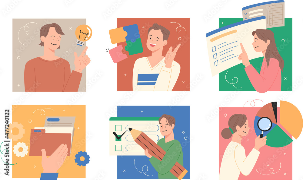 People of various business work concept. flat design style vector illustration. People of various business work concept. flat design style vector illustration.