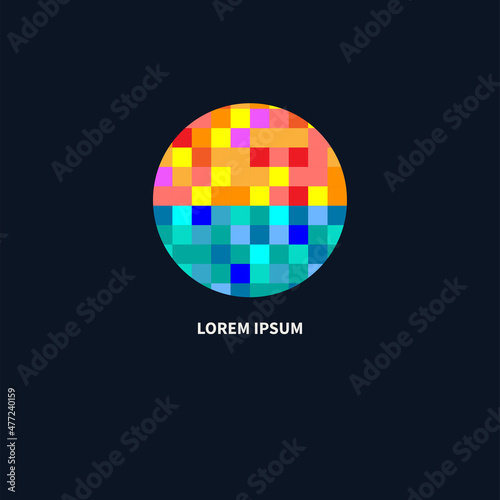 Travel agency round abstract logo
