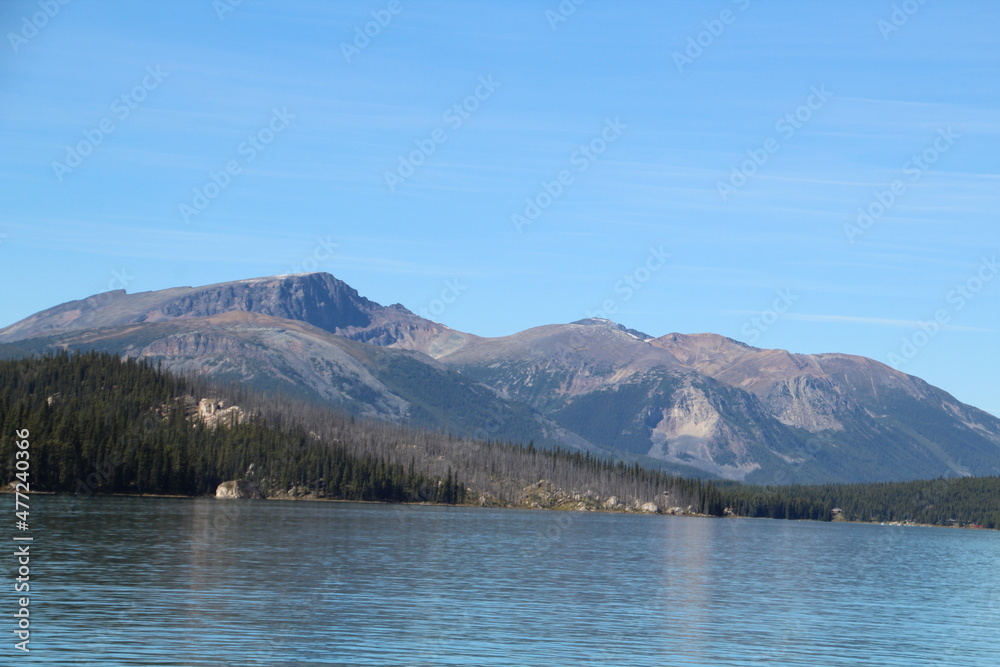 lake in the mountains, Jasper National Park, Alberta lake in the mountains, Jasper National Park, Alberta