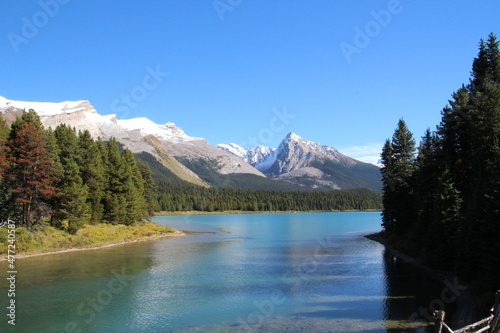 Fototapeta Naklejka Na Ścianę i Meble -  Start Of Maligne River, Jasper National Park, Alberta