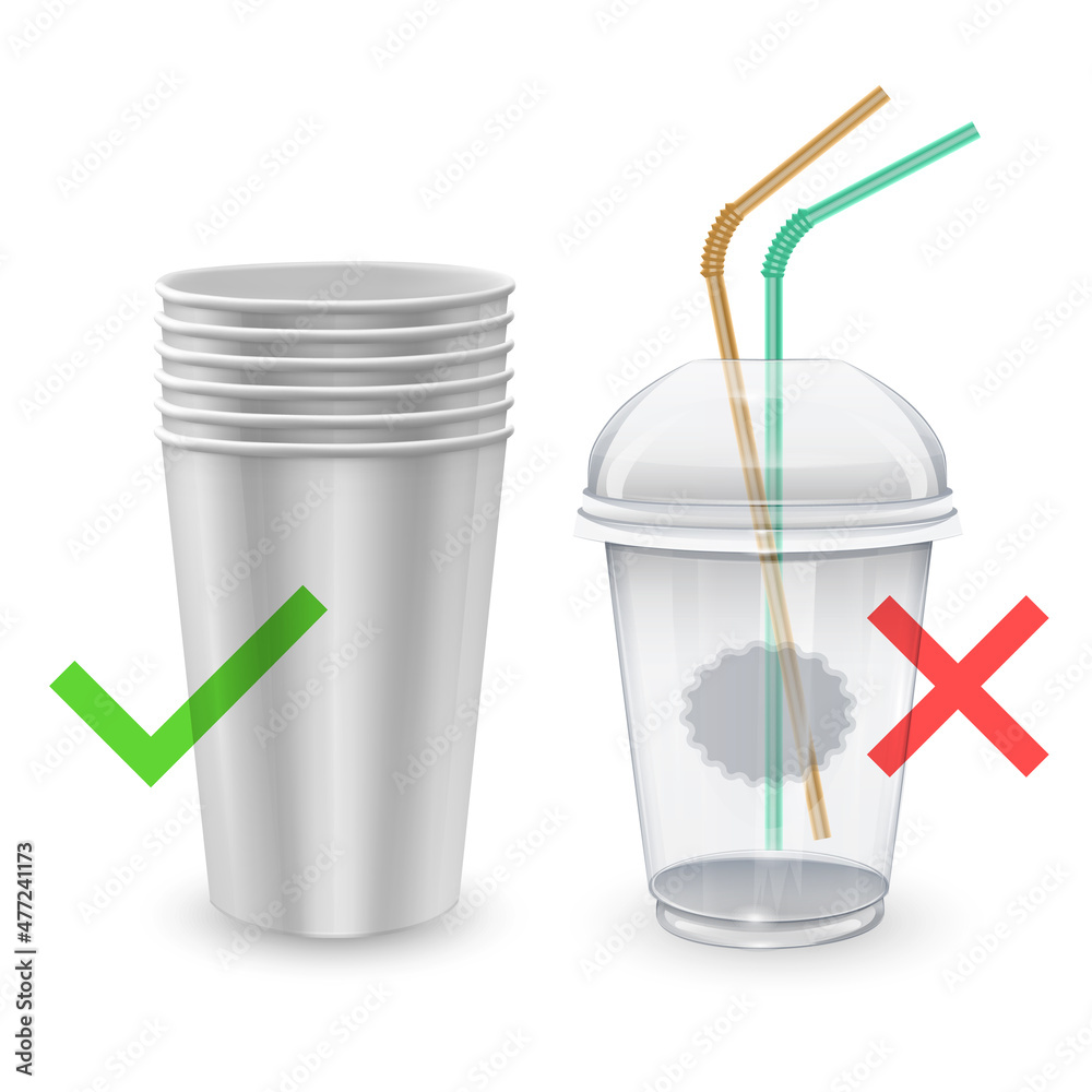 For paper trash, nature protection, realistic vector illustration For paper trash, nature protection, realistic vector illustration