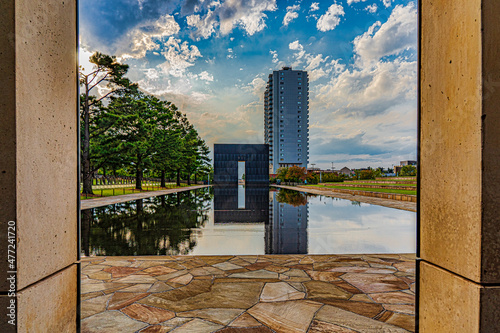 The memorial to the Oklahoma City bombing