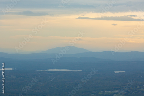 Lake Sunapee and Mt. Ascutney from Mt. Kearsarge, New Hampshire. photo