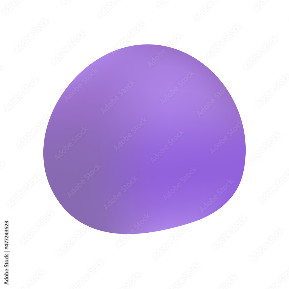 Fototapeta premium Color trend 2022, purple abstract spot shapeless fluid liquid blot, illustration for presentation design banners flyers postcards logos, isolated on white background. Vector graphics