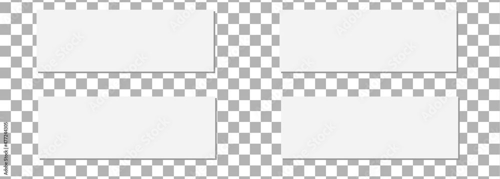 Transparent realistic paper shadow effects on checkered background. Element for advertising and promotional message... Transparent realistic paper shadow effects on checkered background. Element for advertising and promotional message...