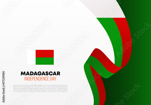 Madagascar independence day background poster for national celebration on June 26 th.