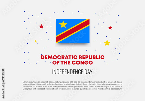 Republic of Congo independence day background poster for national celebration on August 15 th.