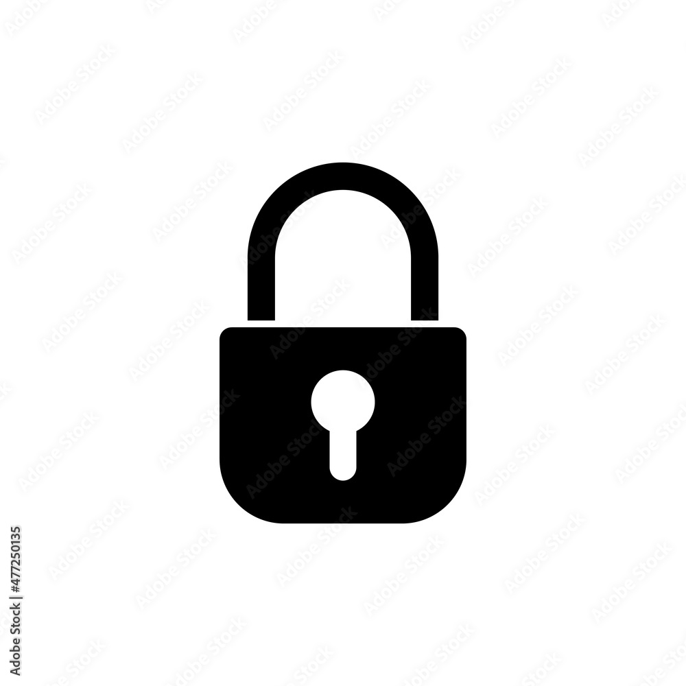 Padlock icon design template vector isolated Padlock icon design template vector isolated