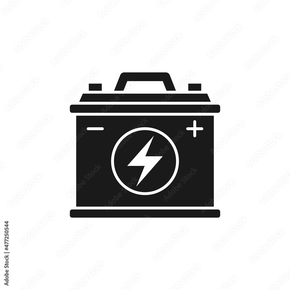 Accumulator icon design template vector isolated Accumulator icon design template vector isolated