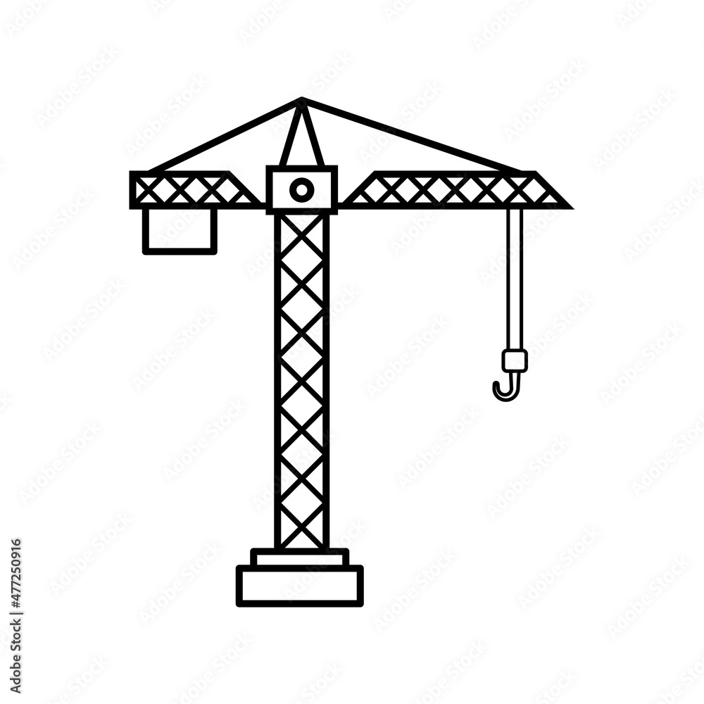 Crane icon design template vector isolated Crane icon design template vector isolated