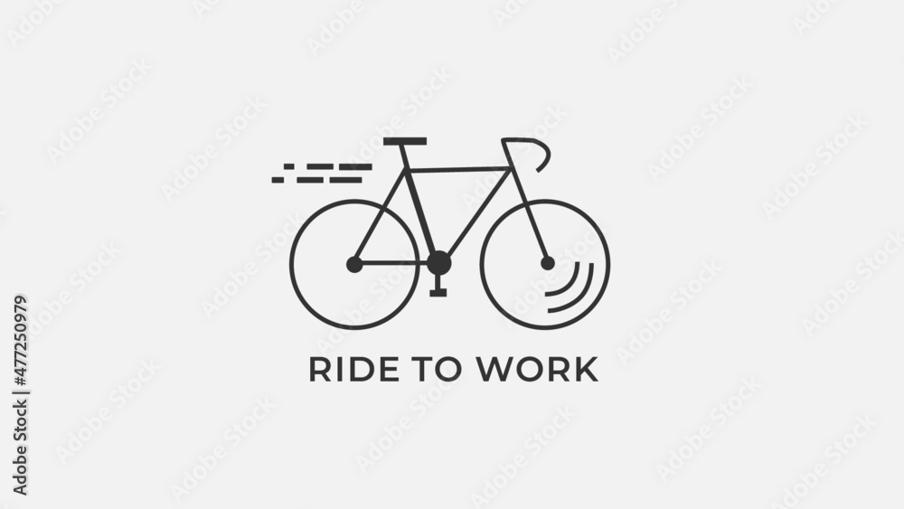 Bicycle minimal vector flat illustration Bicycle minimal vector flat illustration