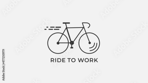 Bicycle minimal vector flat illustration