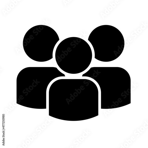 people group, community, network thin line icon. Linear vector illustration. Pictogram isolated on white background