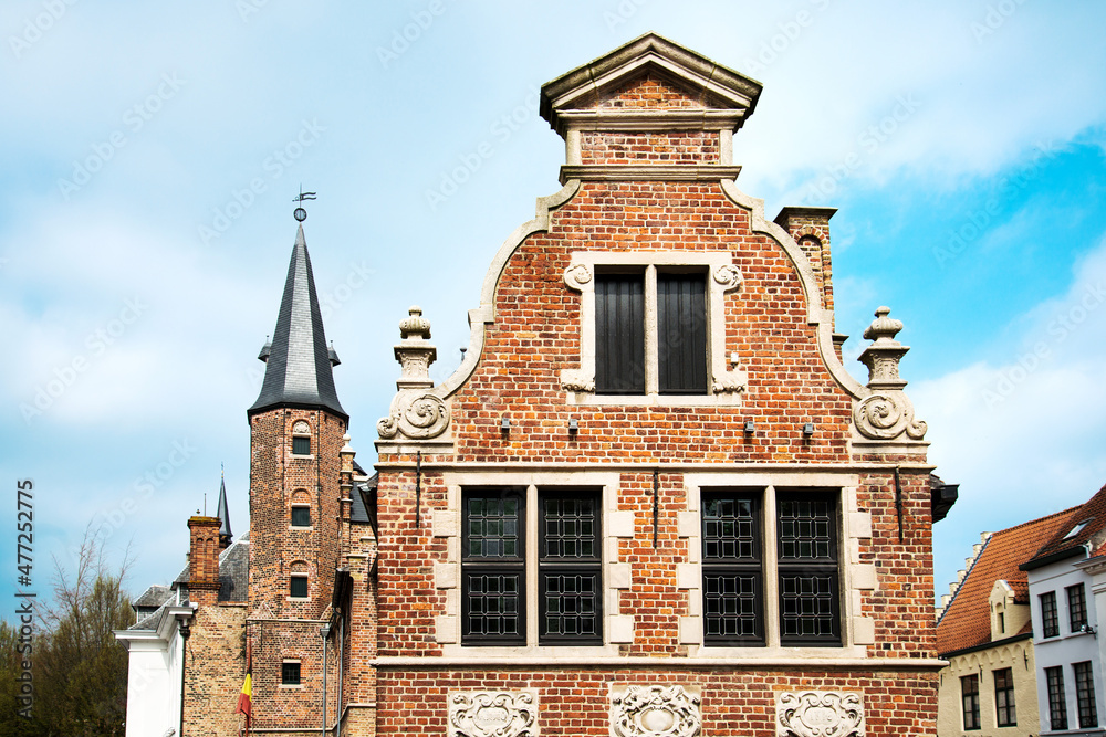 Obraz premium Street view of downtown in Bruges, Belgium