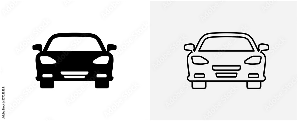 Car icon. Sport sedan car vector icon. Flat and line style design template. Vector illustration. Car icon. Sport sedan car vector icon. Flat and line style design template. Vector illustration.