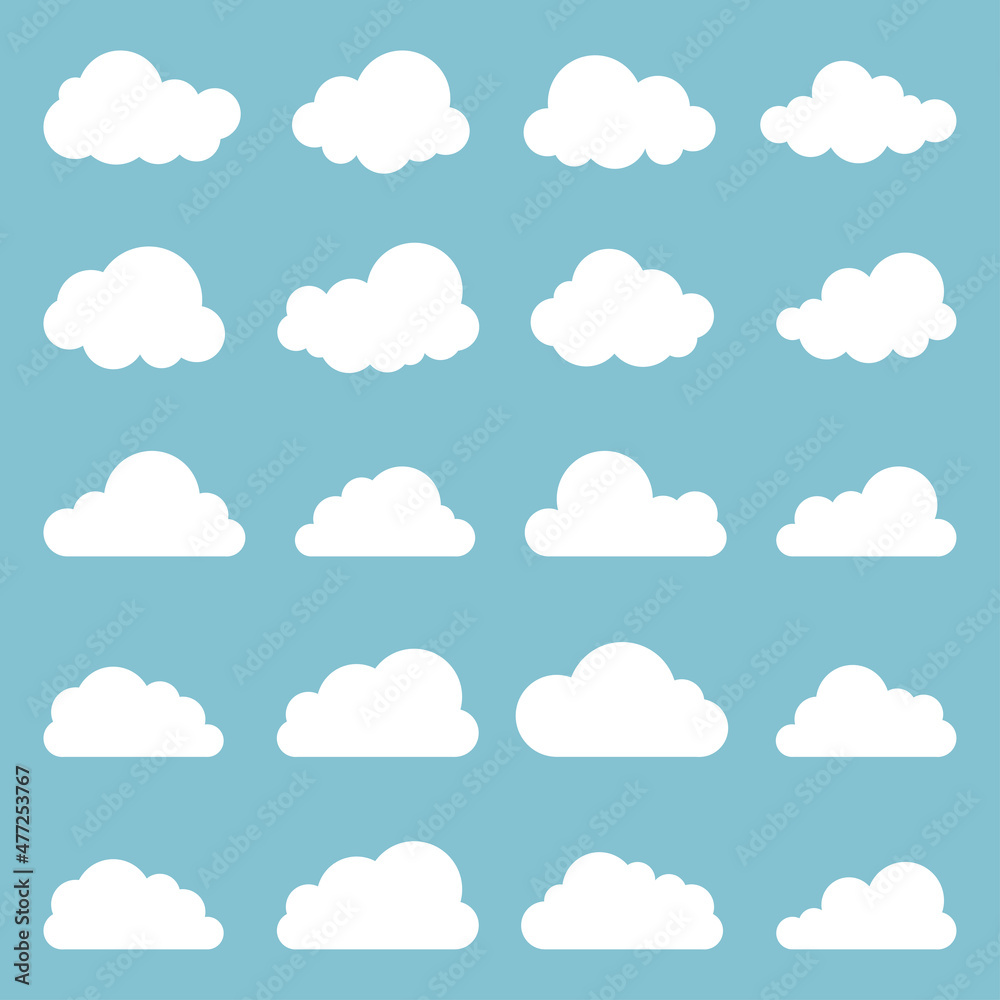 set of clouds set of clouds
