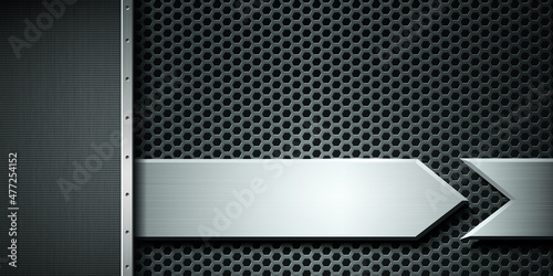 Textured industrial metal background.