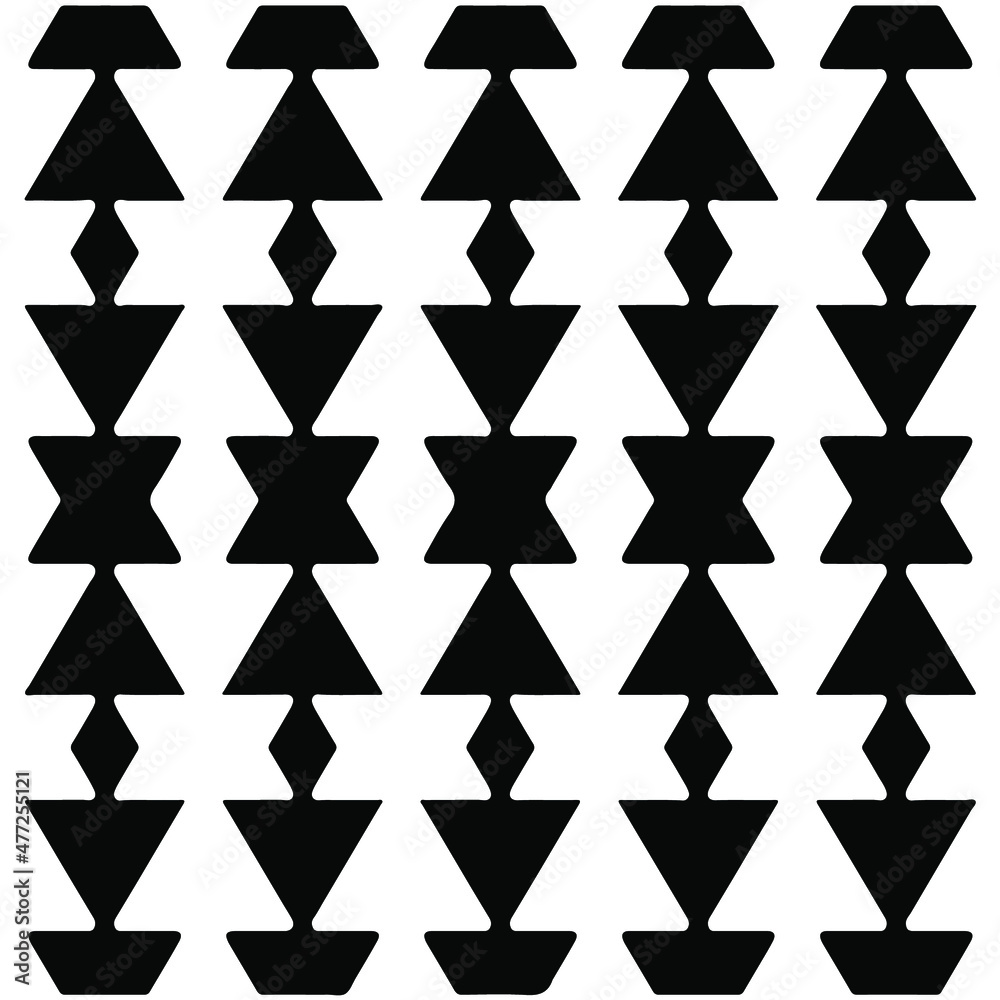 Seamless ethnic pattern color black and white.Can be used in fabric design for clothes, accessories; decorative paper, wrapping, background, wallpaper, Vector illustration. Seamless ethnic pattern color black and white.Can be used in fabric design for clothes, accessories; decorative paper, wrapping, background, wallpaper, Vector illustration.
