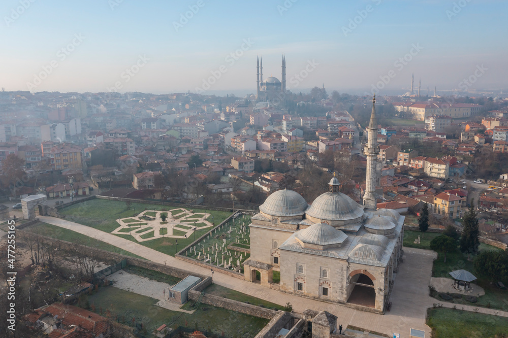 Naklejka premium Selimiye Mosque and Muradiye Mosque, Edirne, Turkey