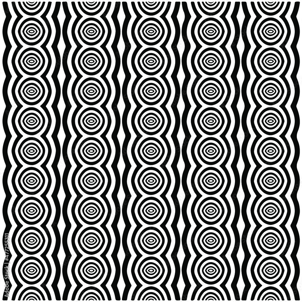 Seamless ethnic pattern color black and white.Can be used in fabric design for clothes, accessories; decorative paper, wrapping, background, wallpaper, Vector illustration. Seamless ethnic pattern color black and white.Can be used in fabric design for clothes, accessories; decorative paper, wrapping, background, wallpaper, Vector illustration.