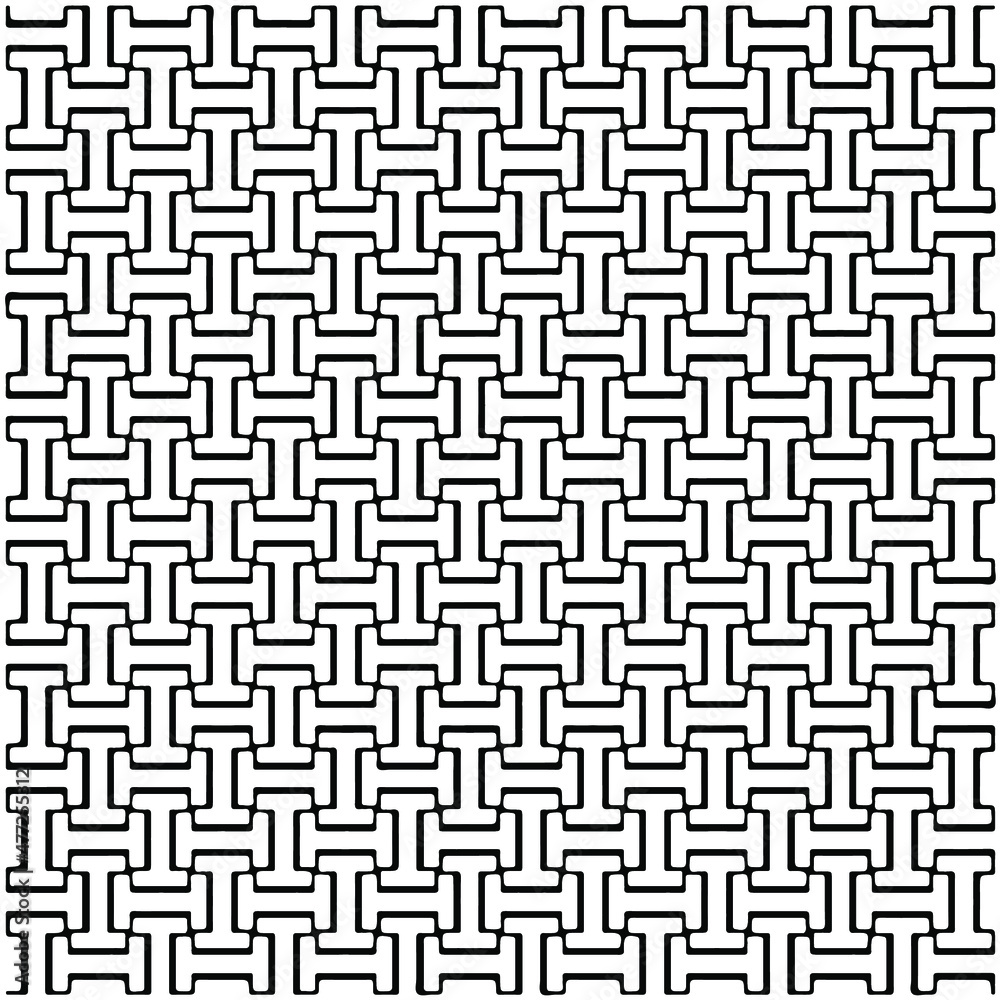 Seamless ethnic pattern color black and white.Can be used in fabric design for clothes, accessories; decorative paper, wrapping, background, wallpaper, Vector illustration. Seamless ethnic pattern color black and white.Can be used in fabric design for clothes, accessories; decorative paper, wrapping, background, wallpaper, Vector illustration.