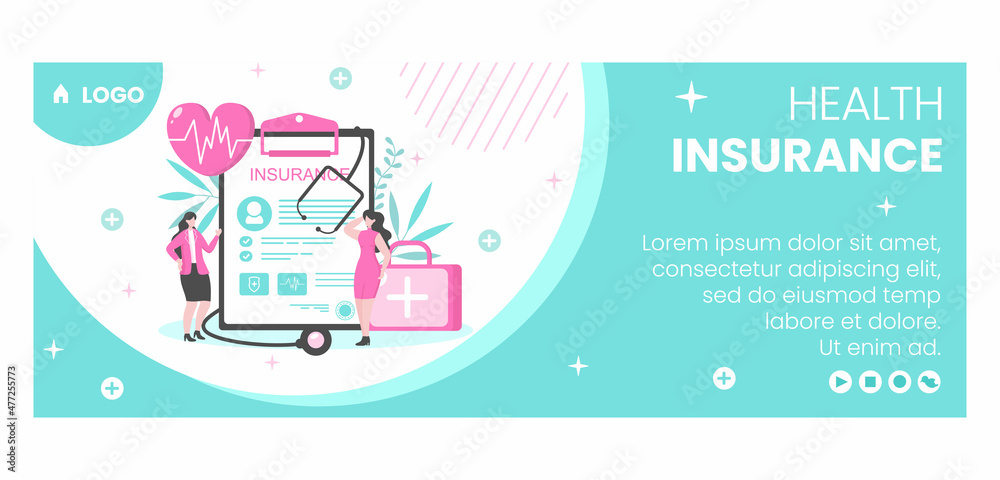 Health Care Cover Template Flat Design Illustration Editable of Square Background for Social media, Greeting Card and Web