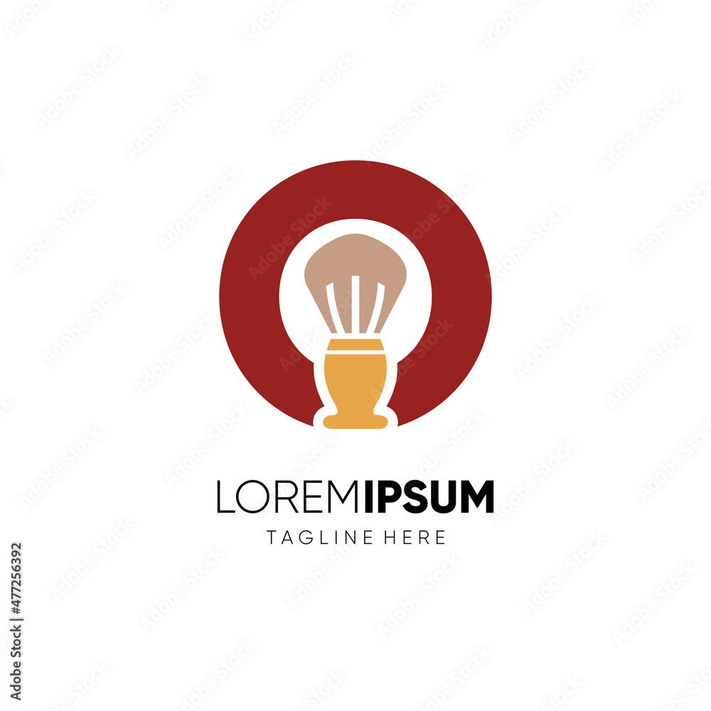 Letter O Shaving Brush Logo Design Vector Icon Graphic Emblem Illustration Letter O Shaving Brush Logo Design Vector Icon Graphic Emblem Illustration