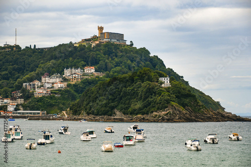 View of the sea and Monte Igueldo, San Sebastián, Donostia, Basque Country, Spain photo