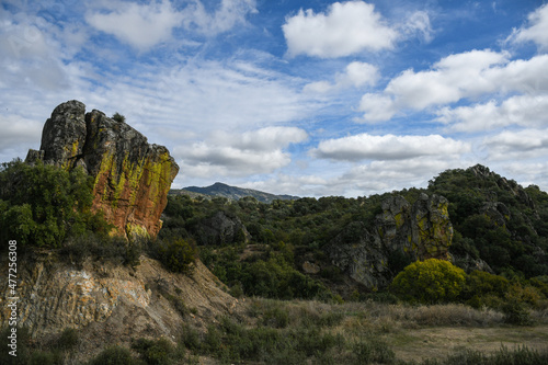 Landscape near the town of Fuencaliente, in the province of Ciudad Real, Spain. photo