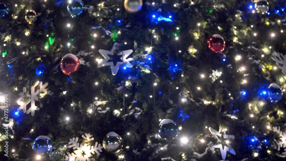 New Year tree with illumination New Year tree with illumination
