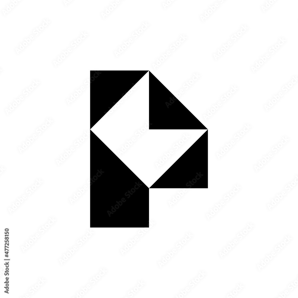 Letter P logo. Icon design. Template elements. Geometric abstract logos Letter P logo. Icon design. Template elements. Geometric abstract logos