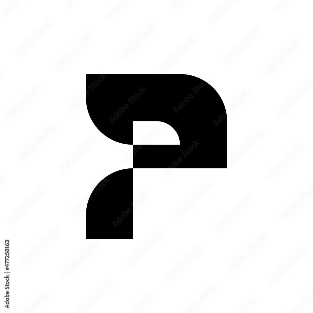 Letter P logo. Icon design. Template elements. Geometric abstract logos Letter P logo. Icon design. Template elements. Geometric abstract logos
