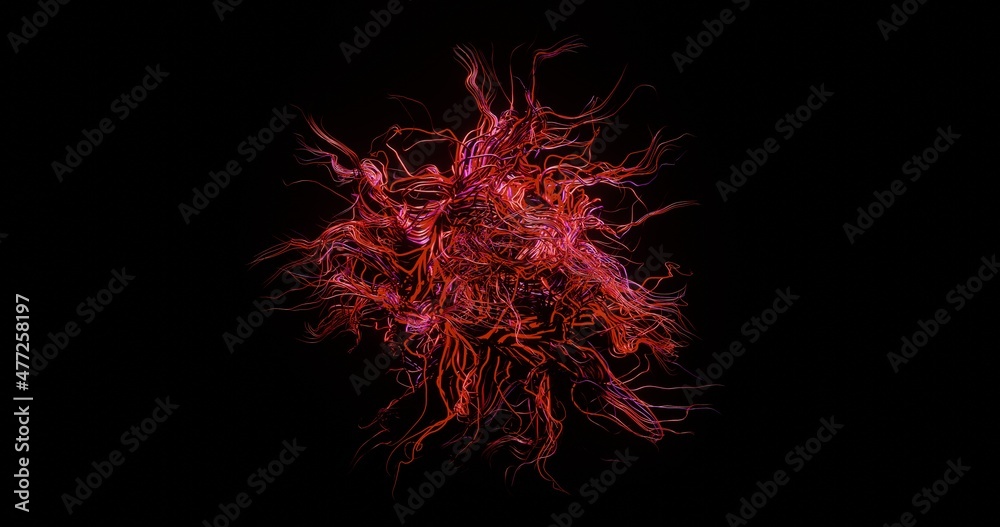 3d render. abstract bundle of hair nerves veins Communication Lines neurons modern black isolated 3d render. abstract bundle of hair nerves veins Communication Lines neurons modern black isolated