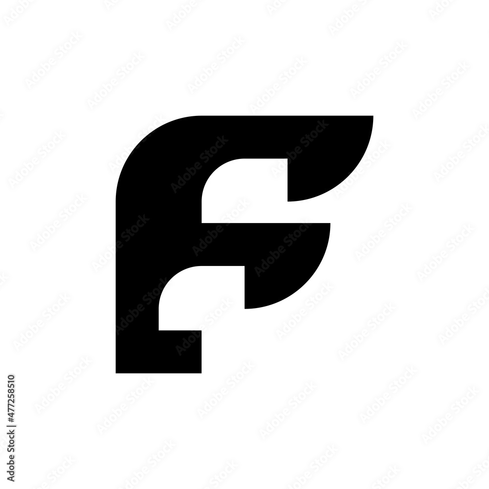 Letter F logo. Icon design. Template elements. Geometric abstract logos Letter F logo. Icon design. Template elements. Geometric abstract logos