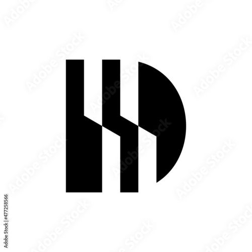 Letter D logo. Icon design. Template elements. Geometric abstract logos